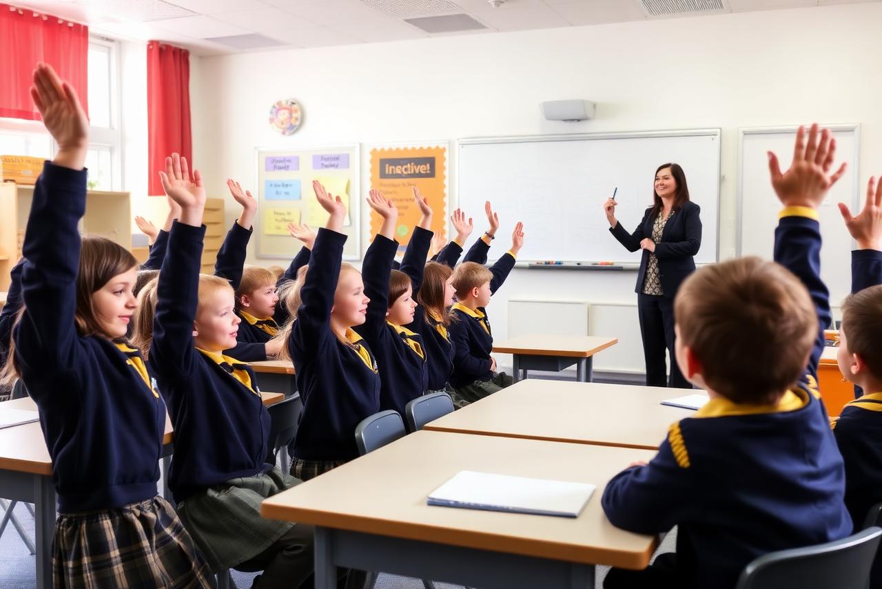 A bright classroom at Heirs International British School